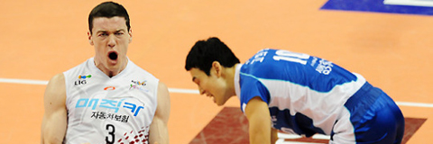 ''페피치 41점'' LIG손보, 삼성화재에 3-2...준PO 원점