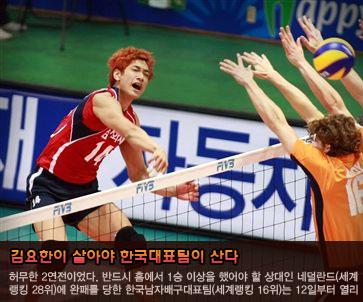 김요한이 살아야 한국대표팀이 산다