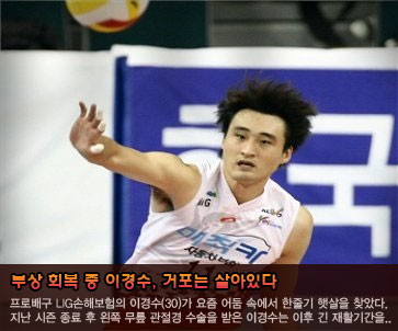 부상 회복 중 이경수, 거포는 살아있다