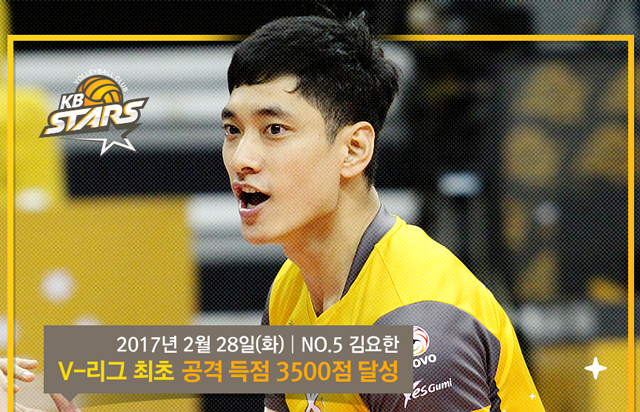 김요한 선수 V리그 최초 공격 득점 3500점 달성