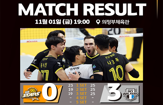 MATCH RESULT ㅣ 11월 01일 (금)